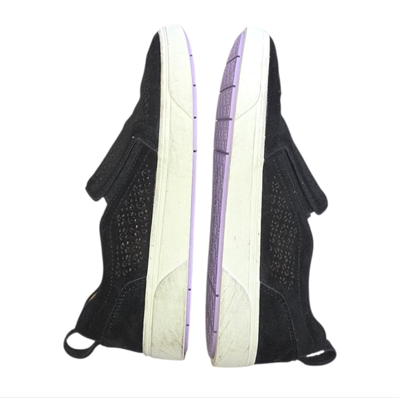 Vionic Kimmie Perf Black Suede Leather Slip On Sneakers - Picture 7 of 10